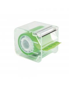 Dispenser con nastro adesivo scrivibile e rimovibile, completamente trasparente in colori fluo. Sostituisce il classico foglietto adesivo ma senza staccarsi dalle superfici. Dotato di adesivo rimovibile, può essere staccato e riattaccato più volte senza r