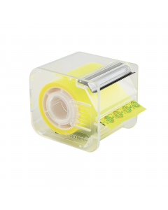 Dispenser con nastro adesivo scrivibile e rimovibile, completamente trasparente in colori fluo. Sostituisce il classico foglietto adesivo ma senza staccarsi dalle superfici. Dotato di adesivo rimovibile, può essere staccato e riattaccato più volte senza r
