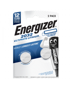 Blister 2 pile CR2032 Ultimate Lithium - Energizer Specialistiche. Pile specialistiche a bottone che garantiscono prestazioni elevate grazie alla maggiore tensione per tutta la durata della batteria. Tensione: 3V.