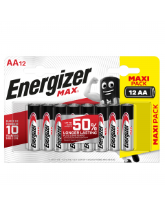 Batterie stilo AA alcalina in blister da 12 pezzi