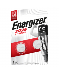 Batteria CR2025 alcalina in blister da 2 pezzi