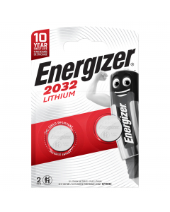 Batteria CR2032 alcalina in blister da 2 pezzi