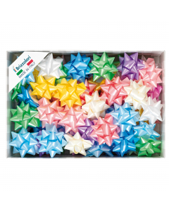 Stelle in nastro liscio PPL in colori primaverili assortiti.