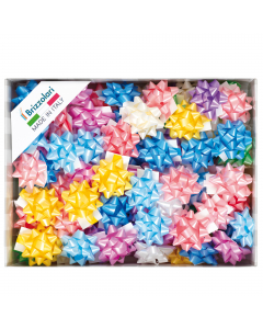 Stelle in nastro liscio PPL in colori primaverili assortiti.