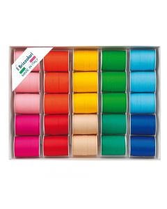 Rocche di nastro in similpaper in colori primaverili assortiti.