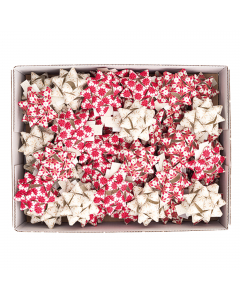 Stelle nastro in carta erba 100% riciclata. Fantasie assortite natale.