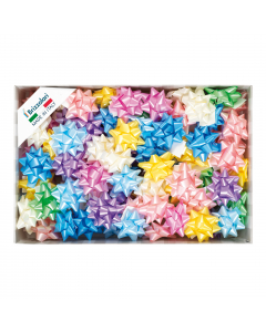 Stelle in nastro liscio 14mmxØ5cm in colori primaverili assortiti.
