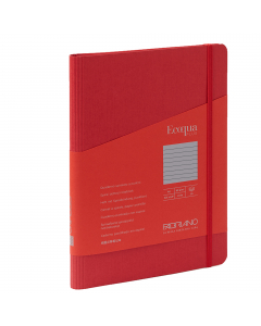 Elegante taccuino con rilegatura a spirale in argento opaco nascosta all'interno. Dotato di chiusura con elastico abbinato alla copertina. Rigido cartoncino sottoblocco che permette di scrivere facilmente fino all'ultima pagina. Copertina in cartoncino 64