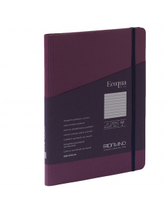 Elegante taccuino con rilegatura a spirale in argento opaco nascosta all'interno. Dotato di chiusura con elastico abbinato alla copertina. Rigido cartoncino sottoblocco che permette di scrivere facilmente fino all'ultima pagina. Copertina in cartoncino 64