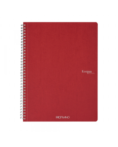 Quaderno con rilegatura a spirale elegante in argento dalla superficie opaca. 70 fogli interni in carta da 90 g/m2 microforate. Copertina in cartoncino da 290 g/m2, retrocopertina in cartoncino da 350 g/m2 che rappresenta una base solida che permette di s
