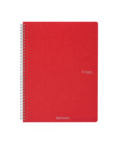 Quaderno con rilegatura a spirale elegante in argento dalla superficie opaca. 70 fogli interni in carta da 90 g/m2 microforate. Copertina in cartoncino da 290 g/m2, retrocopertina in cartoncino da 350 g/m2 che rappresenta una base solida che permette di s