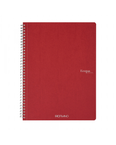 Quaderno con rilegatura a spirale elegante in argento dalla superficie opaca. 70 fogli interni in carta da 90 g/m2 microforate. Copertina in cartoncino da 290 g/m2, retrocopertina in cartoncino da 350 g/m2 che rappresenta una base solida che permette di s