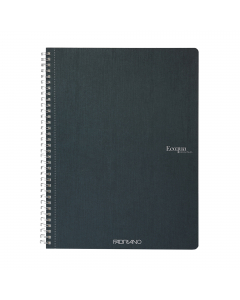 Quaderno con rilegatura a spirale elegante in argento dalla superficie opaca. 70 fogli interni in carta da 90 g/m2 microforate. Copertina in cartoncino da 290 g/m2, retrocopertina in cartoncino da 350 g/m2 che rappresenta una base solida che permette di s