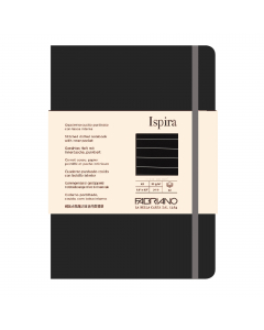 Elegante taccuino con rilegatura cucita a filorefe, apertura a 180°. Dotato di chiusura con elastico e segnalibro abbinato alla copertina. Tasca interna a soffietto in carta. Copertina flessibile in cartoncino 350g/m2. 96 fogli interni di carta extra lisc