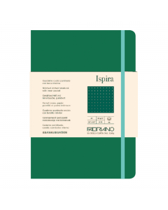 Elegante taccuino con rilegatura cucita a filorefe, apertura a 180°. Dotato di chiusura con elastico e segnalibro abbinato alla copertina. Tasca interna a soffietto in carta. Copertina flessibile in cartoncino 350g/m2. 96 fogli interni di carta extra lisc