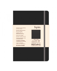 Elegante taccuino con rilegatura cucita a filorefe. Dotato di chiusura con elastico e segnalibro abbinato alla copertina. Tasca interna a soffietto in carta. Copertina rigida rivestita in carta 140g/m2. 96 fogli interni di carta extra liscio 85 g/m2. Form