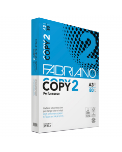 La carta per fotocopie Copy 2 Fabriano di colore bianco di alta qualità che offre elevate prestazioni sia con tecnologia Laser, Fax, Fotocopiatrici, Getto d'inchiostro. 100% pura cellulosa sbiancata con processi ecologici certificata ECF (Elemental Chlori