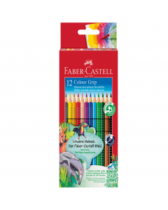 Matite colorate con sezione triangolare ergonomica. Zona grip con pallini antiscivolo per una presa sicura. Atossiche. Verniciatura a base d'acqua. Spazio sul fusto per scrivere il nome. Facilmente lavabili da pelle e tessuti. Astuccio in cartone appendib