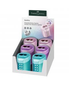 Temperamatite con serbatoio RollOn Sparkle in 3 colori assortiti: ocean metallic, rose metallic, violet metallic.