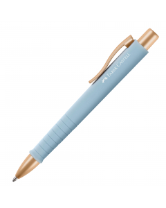 Penna a sfera a scatto Polyball con fusto triangolare ergonomico soft-touch e impugnatura antiscivolo. 
Punta in metallo. Nuovo refill XB per una scrittura più scorrevole. Inchiostro indelebile per documenti colore blu.