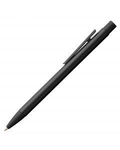 Penna a sfera elegante e sottile in acciaio cromato opaco. Dotata di clip a molla in metallo. Refill nero punta M