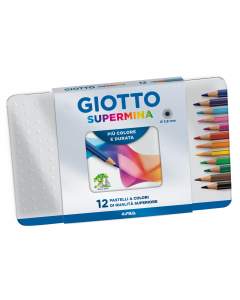 Pastello esagonale "premium" verniciato nel colore della mina con spigoli dorati. Esagono del pastello 7,6 mm per una facile impugnatura. Lunghezza 18cm. Mina extra-large di qualità superiore 3,8 mm, ricca di pigmenti coloranti per un'ottima resa ed una l