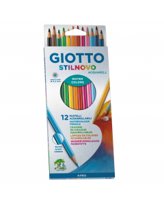 Pastello a sezione esagonale 6,8mm, verniciato nel colore della mina con spigoli argentati e bottone argento. Lunghezza 18cm. Mina acquerellabile 3,3 mm. Colori ricchi ed intesi che si acquerellano perfettamente e con facilità al contatto con l’acqua. Dis