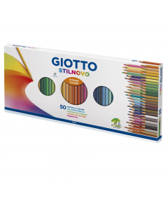 Pastello a sezione esagonale 6,8mm, verniciato nel colore della mina con spigoli argentati. Lunghezza 18cm. Mina 3,3mm di ottima qualità e resa, facile da temperare, con spazio per scrivere il nome direttamente sul pastello. Disponibile in confezione "sti