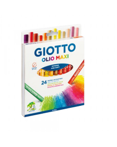 Pastello ad olio tondo fascettato. Colori ricchi e coprenti, si stendono con facilita'. F.to gigante per una grande riserva di colore: lunghezza 7cm, diametro 10mm.