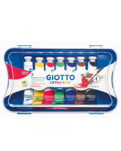 Tempera ultrafine concentrata, in tubetto di alluminio con tappo a vite in plastica. Ideale per pittura, particolarmente ricca di pigmenti è densa e coprente Diluibile con acqua fino ad ottenere effetti di trasparenza, si può facilmente miscelare per crea