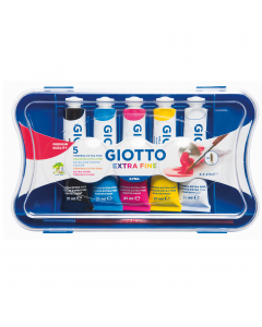Tempera ultrafine concentrata, in tubetto di alluminio con tappo a vite in plastica. Ideale per pittura, particolarmente ricca di pigmenti è densa e coprente diluibile con acqua fino ad ottenere effetti di trasparenza, si può facilmente miscelare per crea