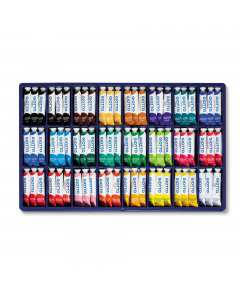 Tempera ultrafine concentrata, in tubetto di alluminio con tappo a vite in plastica. Ideale per pittura, particolarmente ricca di pigmenti è densa e coprente Diluibile con acqua fino ad ottenere effetti di trasparenza, si può facilmente miscelare per crea