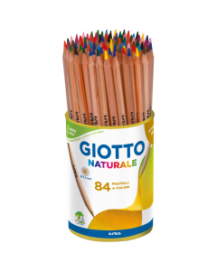 Pastello tondo lunghezza 18cm, legno naturale verniciato trasparente opaco. Astuccio in cartone. Mina 3,3mm