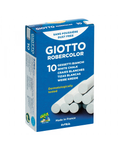 Gessetto tondo non polveroso per lavagne. Lunghezza 80mm con diametro 10mm