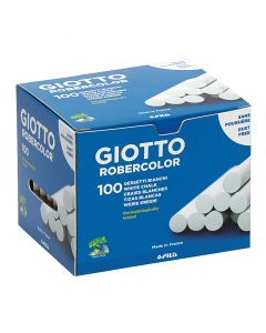 Gessetto tondo non polveroso per lavagne. Lunghezza 80mm con diametro 10mm