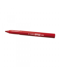Pennarelli Office con punta in fibra. Inchiostro a base d'acqua. Cappuccio ventilato.
Punta 0,8-2,0mm. Colore: rosso.