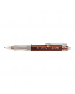 Penna a sfera a scatto con fusto triangolare e impugnatura antiscivolo. Punta in silver nichel. Sfera in carburo tungsteno. Lunghezza di scrittura 2 km.
Tratto 0,7mm. Colore : rosso.