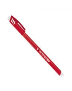 Inchiostro permanente dopo 24h. Cappuccio anti soffocamento. Spazio per la personalizzazione. Fusto e cappuccio nel colore dell'inchiostro.
La penna è dotata di doppia gomma : sul fusto e sul cappuccio.
Punta 1,0mm. Colore: rosso.