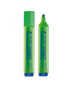 Inchiostro a base d'acqua che asciuga rapidamente su tutti i tipi di carta normale, autoricalcante e fax. Punta scalpello con tratto 1,0-5,0mm.
Colore: verde.