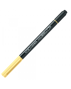Pennarello a due punte di ottima qualità. Punta fine per disegni di precisione, contorni e dettagli. La punta pennello permette invece una pennellata piatta, morbida e pulita. Colori a base acqua perfettamente acquerellabili.