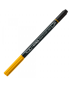 Pennarello a due punte di ottima qualità. Punta fine per disegni di precisione, contorni e dettagli. La punta pennello permette invece una pennellata piatta, morbida e pulita. Colori a base acqua perfettamente acquerellabili.