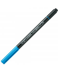 Pennarello a due punte di ottima qualità. Punta fine per disegni di precisione, contorni e dettagli. La punta pennello permette invece una pennellata piatta, morbida e pulita. Colori a base acqua perfettamente acquerellabili.