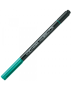Pennarello a due punte di ottima qualità. Punta fine per disegni di precisione, contorni e dettagli. La punta pennello permette invece una pennellata piatta, morbida e pulita. Colori a base acqua perfettamente acquerellabili.