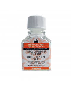 Solvente vegetale di antica tradizione. Evaporazione medio-lenta.
Sensibile alla luce e all’aria. Tende a ingiallire. Adatto anche per la pulizia di pennelli e tavolozze.