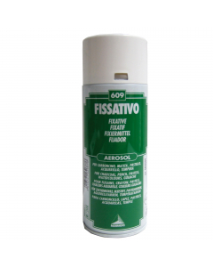 Vernice fissativa incolore fissa e protegge disegni, pastelli e tempere. Usare con parsimonia.
 Applicare a spruzzo con rapidi passaggi tenendo la bombola in posizione verticale a una distanza di 30 cm circa dal disegno.