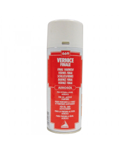 Vernice protettiva incolore. Genera un film molto resistente. 
Si usa per verniciare dipinti a olio ben essiccati. Essiccazione rapida. Agitare prima dell’uso.