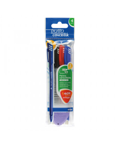 Astuccio 4 colori assortiti (busta+ gomma) .
Inchiostro permanente dopo 24h. Cappuccio anti soffocamento. Spazio per la personalizzazione. Fusto e cappuccio nel colore dell'inchiostro.
La penna è dotata di doppia gomma : sul fusto e sul cappuccio.
Punta 1