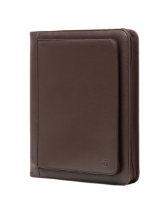 Portablocco in ecopelle liscia. Tasche interne portadocumenti e portabiglietti. Completo di blocco 75ff. Chiusura con zip.