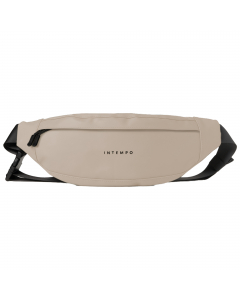 Marsupio realizzato con materiale gommato resistente all'acqua e idrorepellente. Dotato di vano con tasca segreta e tasca posteriore con zip. indossabile a marsupio o a tracolla.