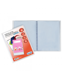 Portalistino in Naturene (polipropilene) con copertina trasparente personalizzabile e flessibile. Le 30 buste sono fisse e aperte sul lato superiore. Finitura liscia ultra cristallina. Formato contenuto 15x21cm(A5). Made in Italy